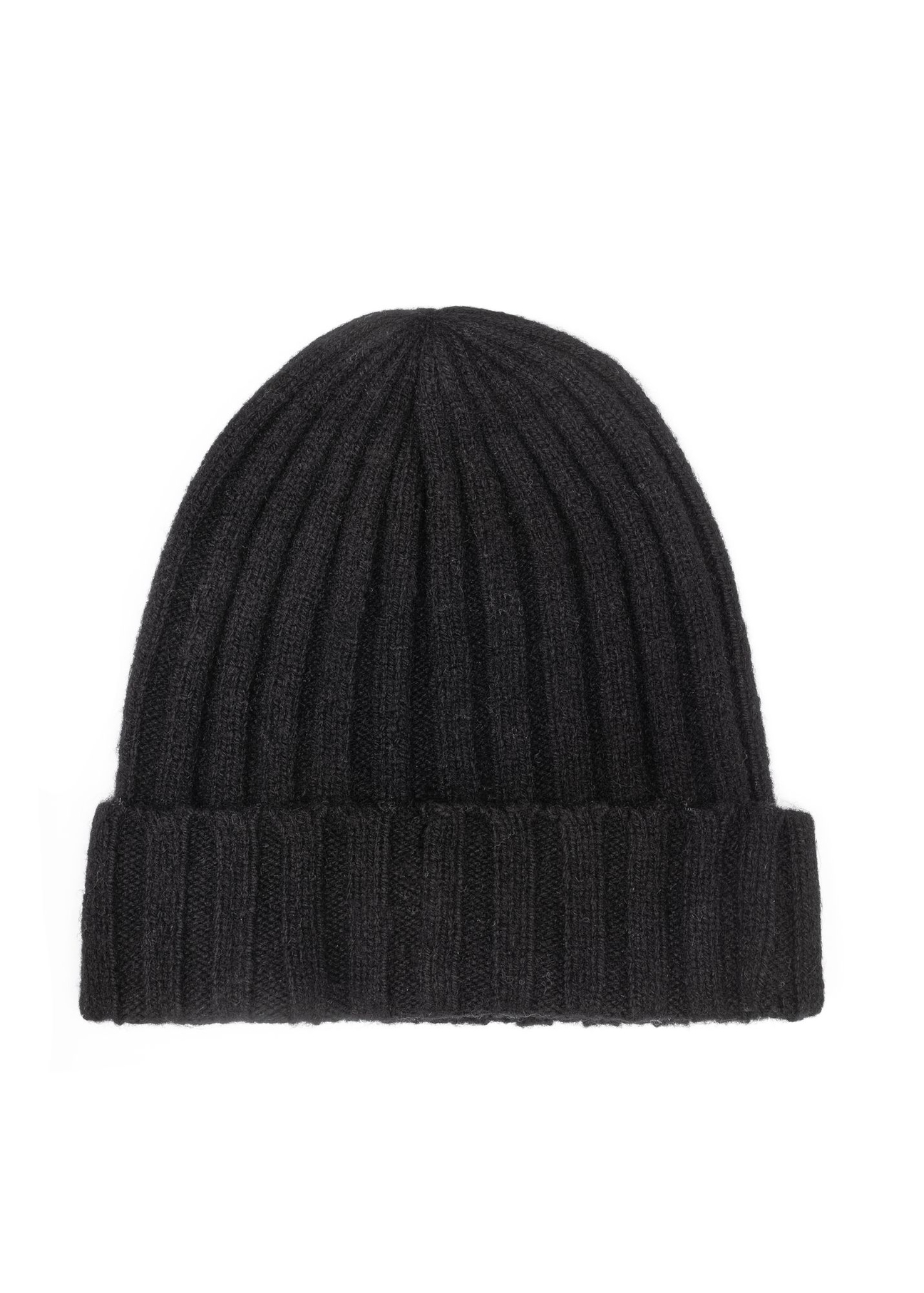 Czarna wełniana czapka męska CZAMT-0033-99(Z26)