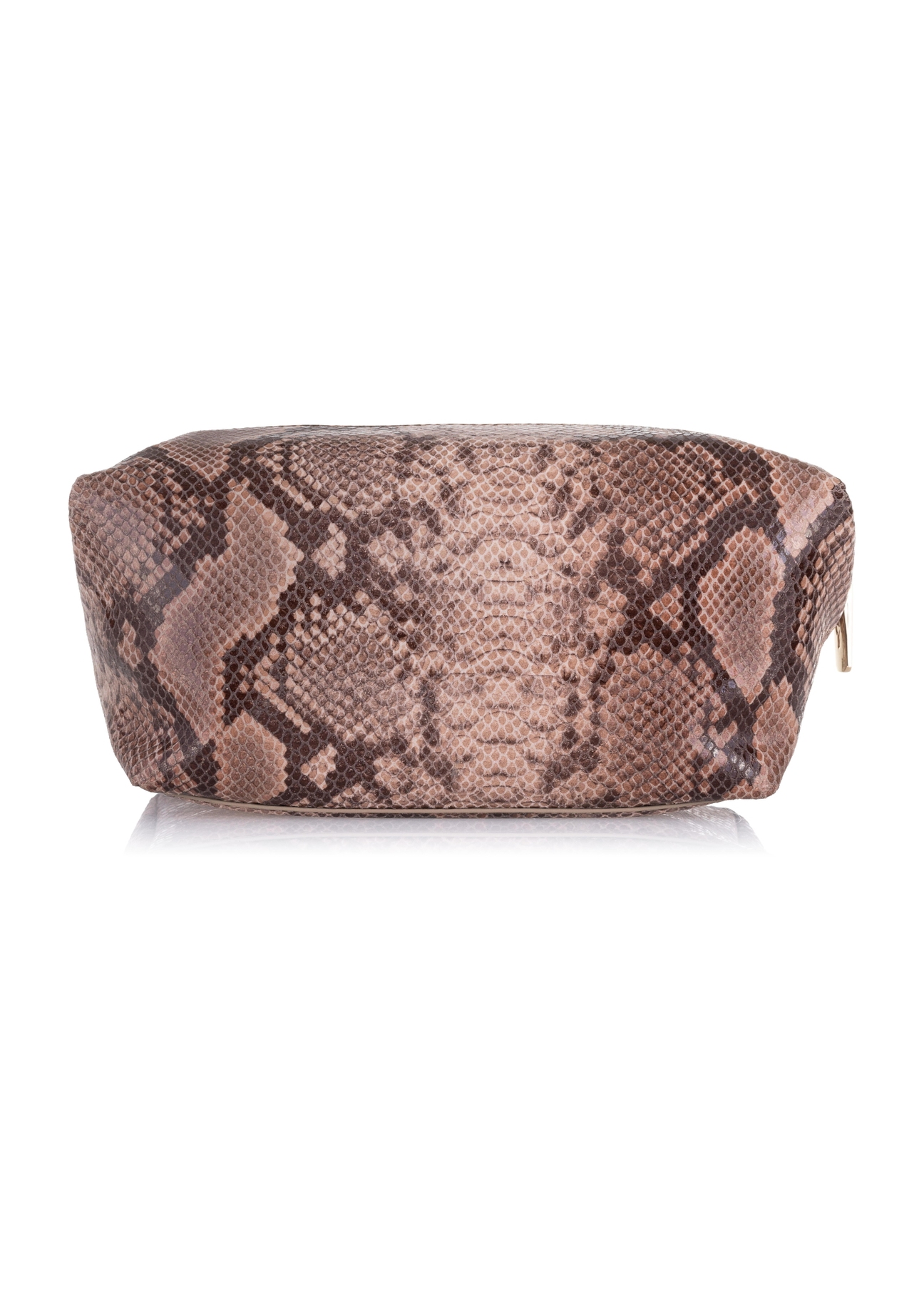 Czarna skórzana kosmetyczka damska croco PORES-0843-31(W23)-04