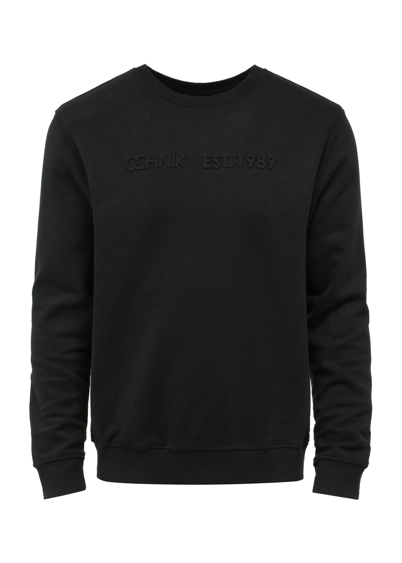 Czarna bluza męska bez kaptura BLZMT-0066-99(Z24)-01