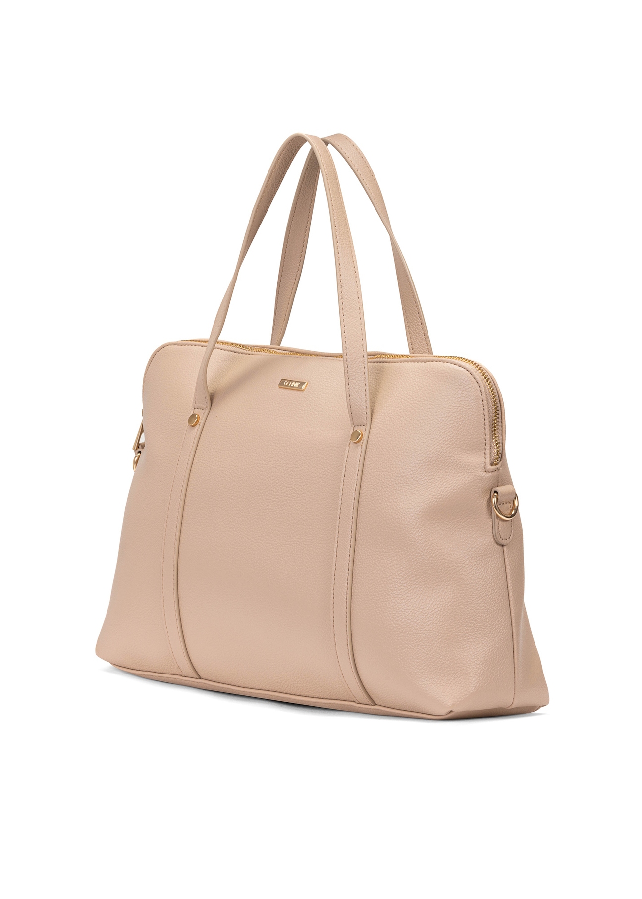 Beżowa elegancka torba damska TOREC-1017-81(W25)-02