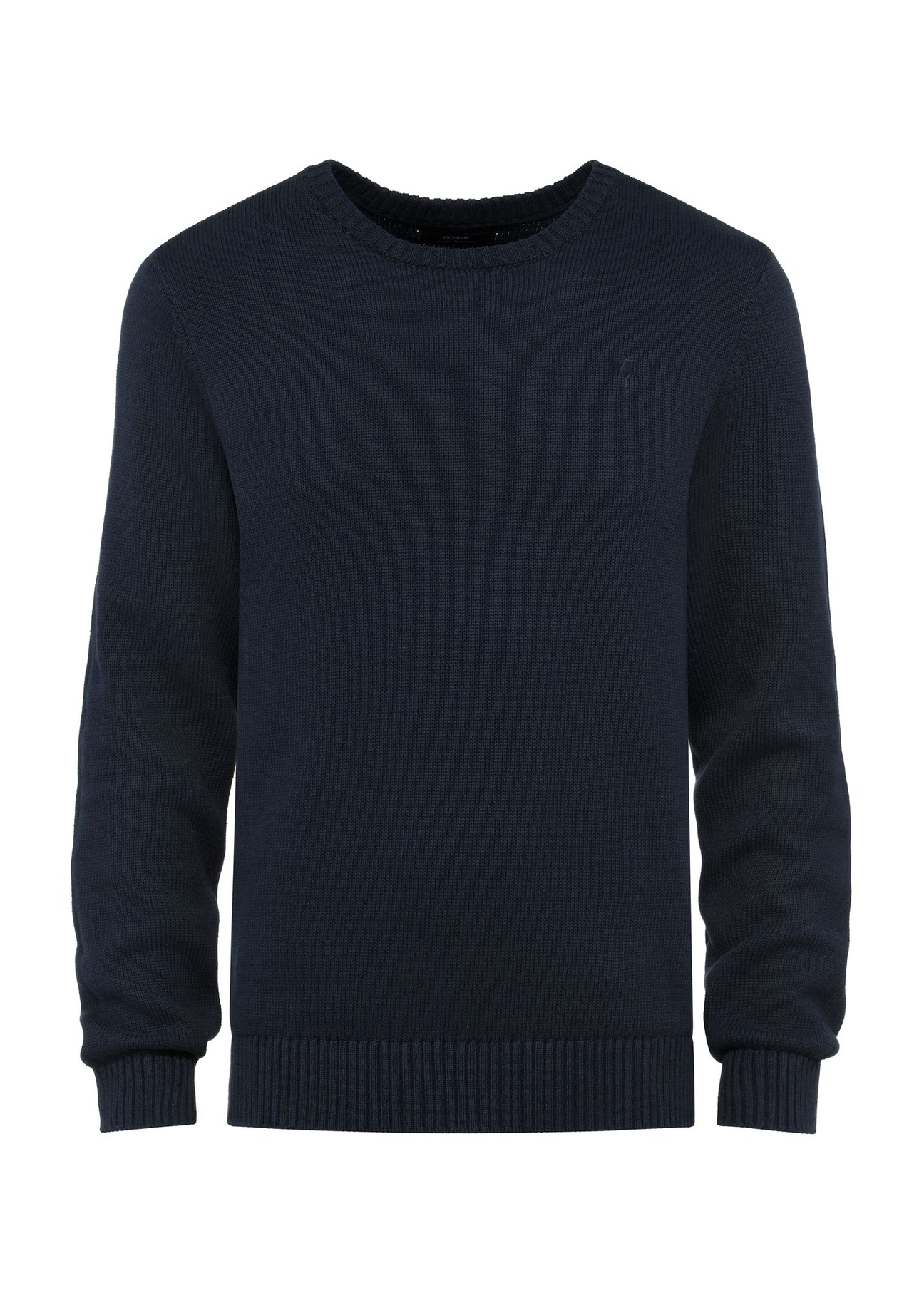 Granatowy sweter męski bawełniany SWEMT-0147-68(Z24)