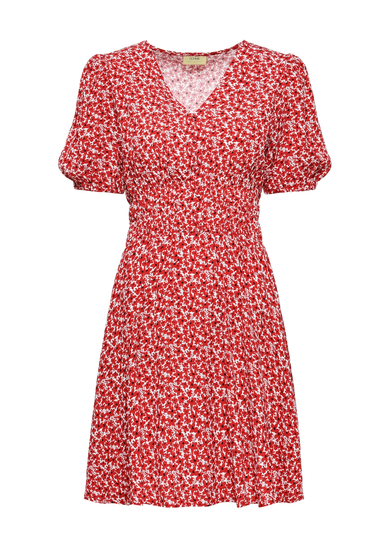 Krótka sukienka w kwiaty SUKDT-0226-41(W25)