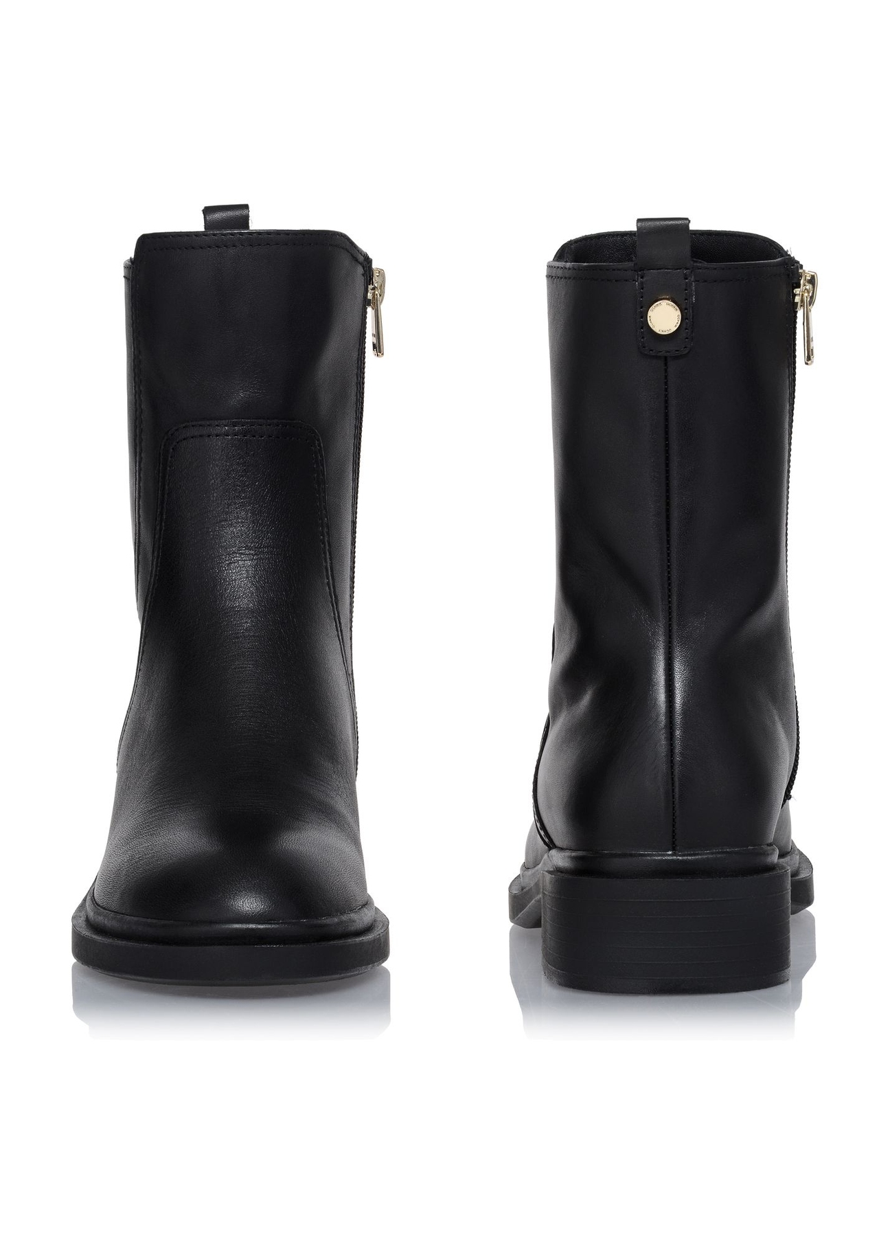 Czarne skórzane botki damskie BUTYD-1033-99(Z23)-03