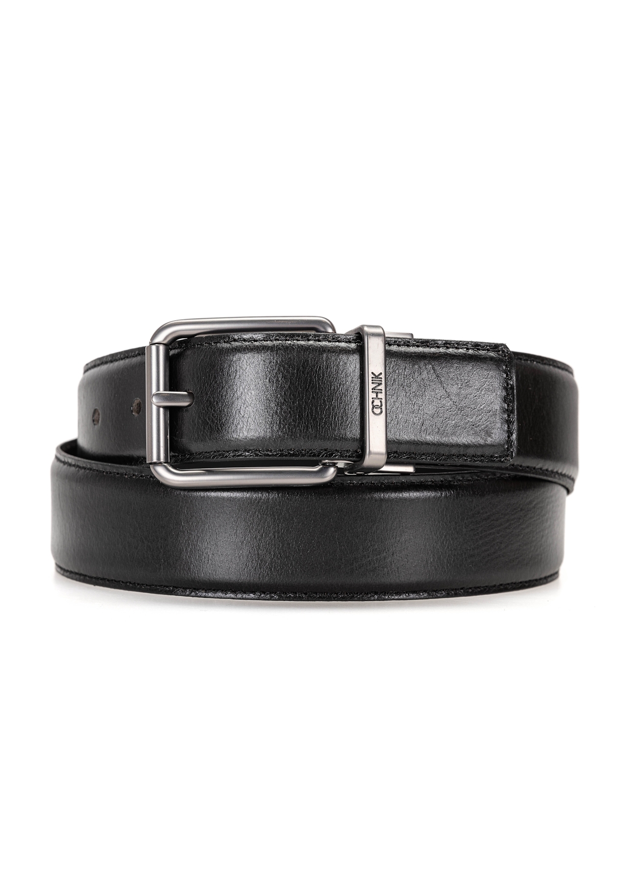 Czarny skórzany pasek męski PASMS-0262-99(W26)