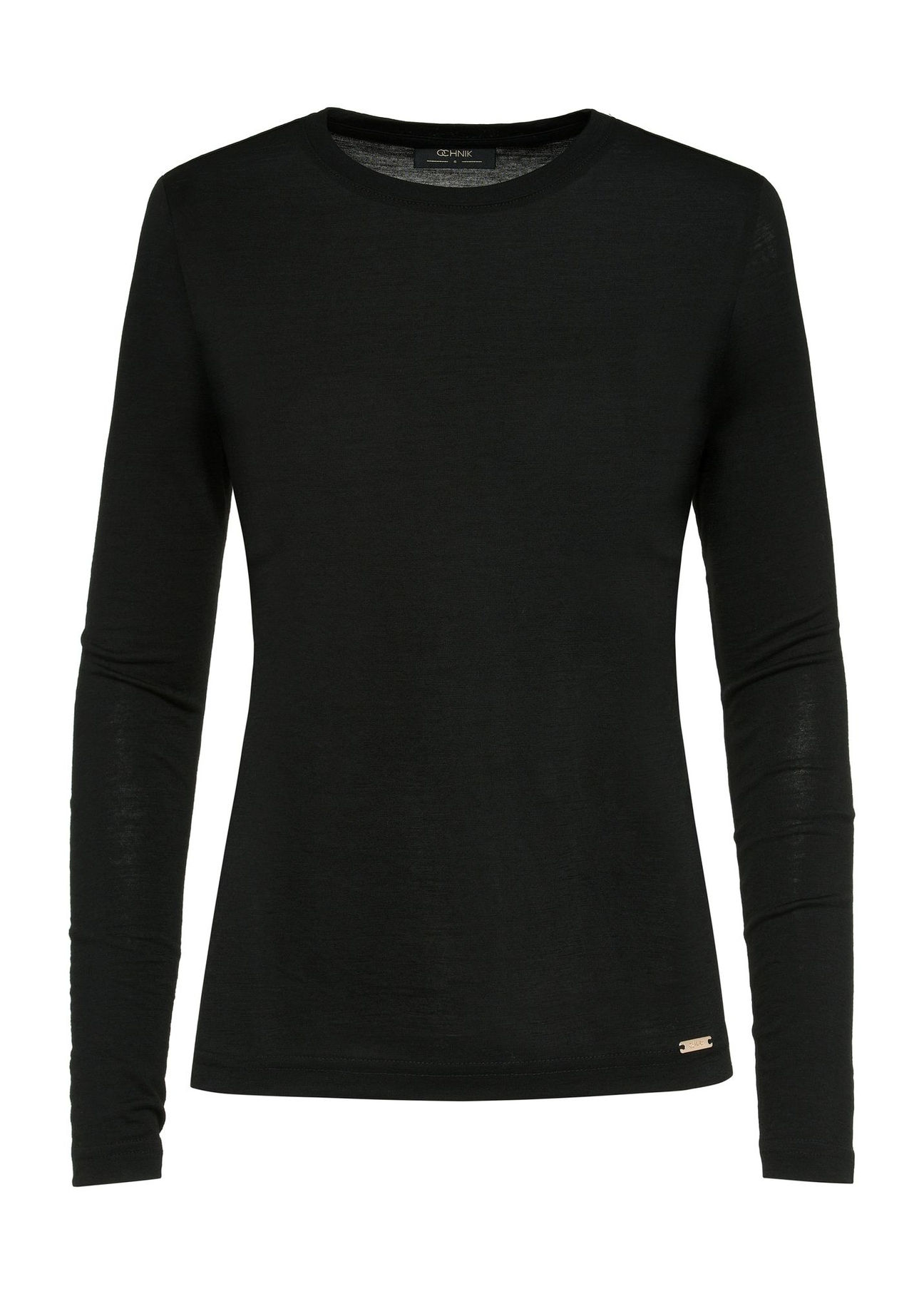 Czarny damski longsleeve damski LSLDT-0045-99(Z24)-01