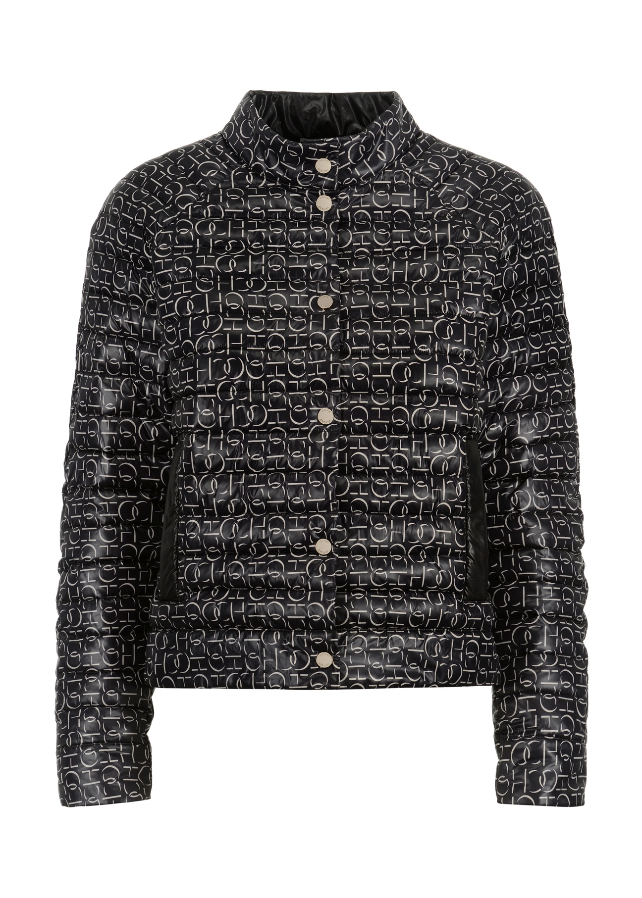 Pikowana kurtka damska z monogramem KURDT-0434-98(W23)-05