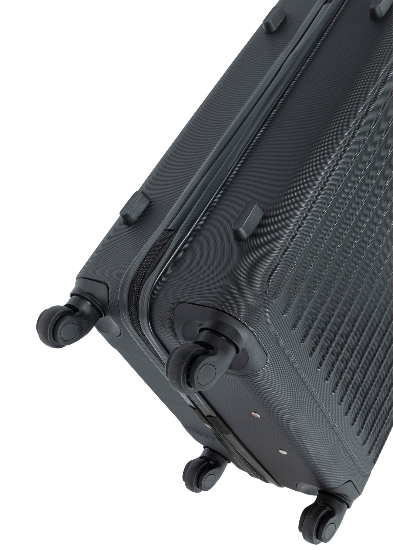 Komplet walizek na kółkach 19"/24"/29" WALAB-0082-99(W26), widok kółek produktu na białym tle.