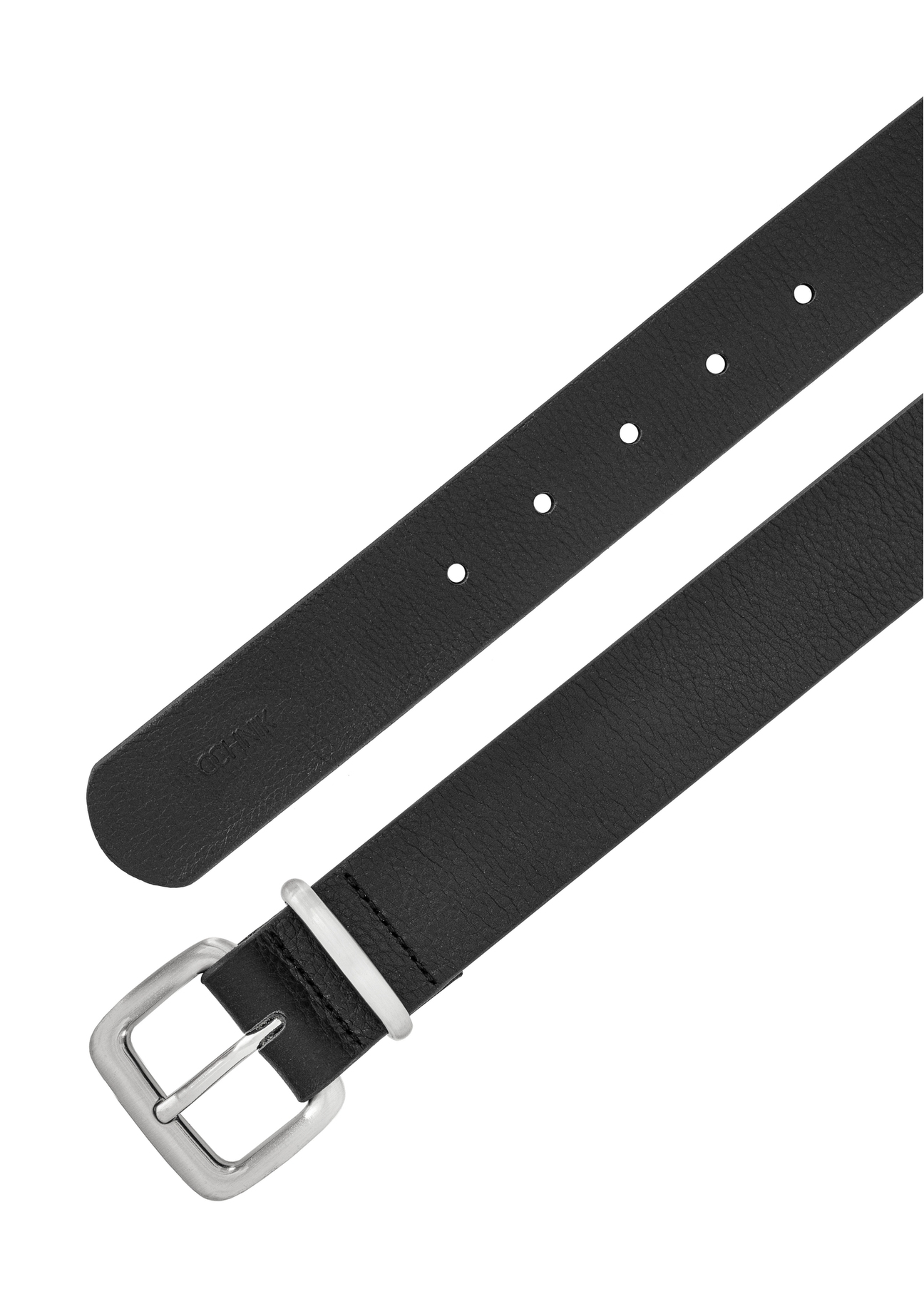 Czarny skórzany pasek damski PASDS-0312A-99(Z25)