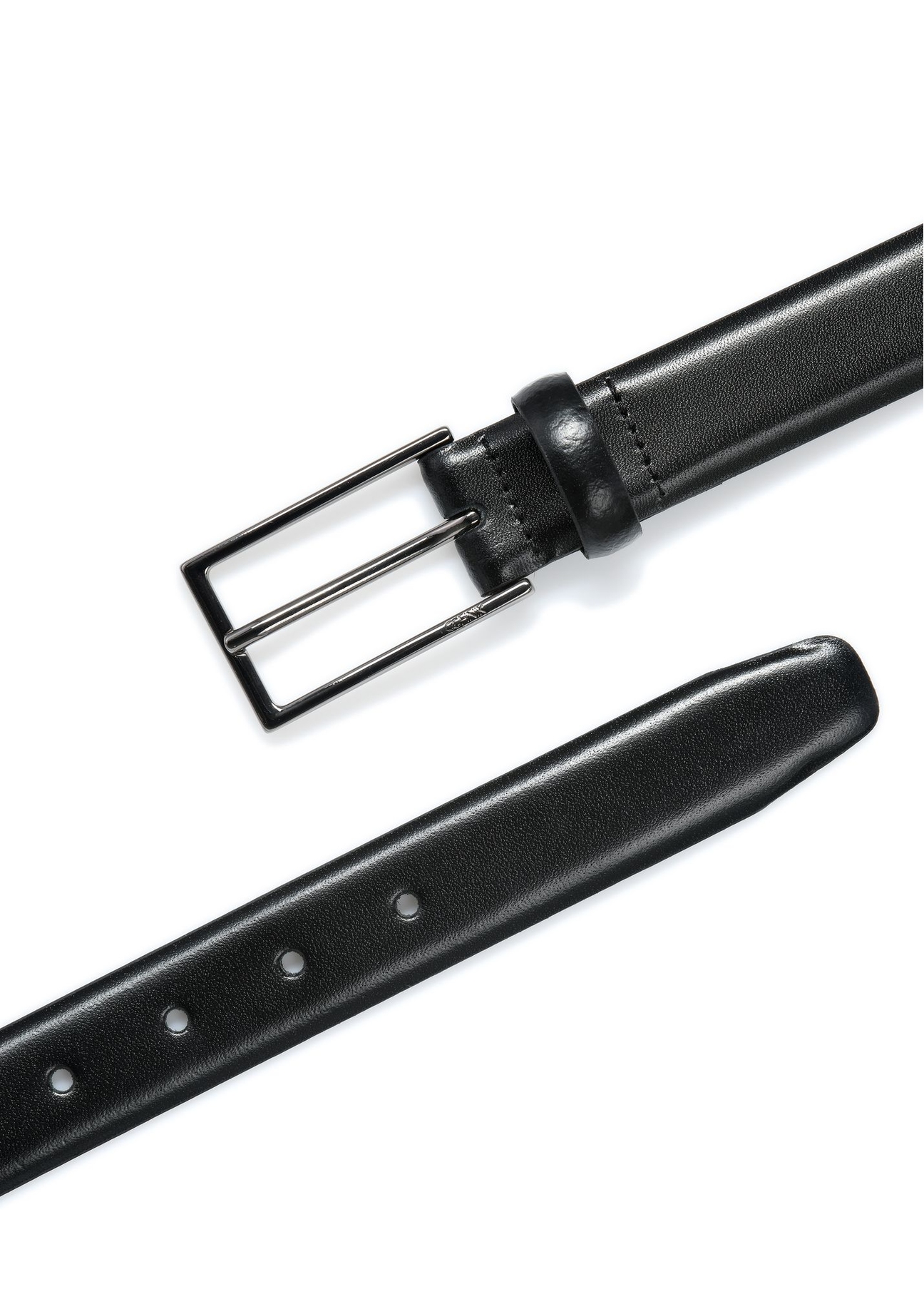 Czarny skórzany pasek męski PASMS-0256-99(Z24)-05