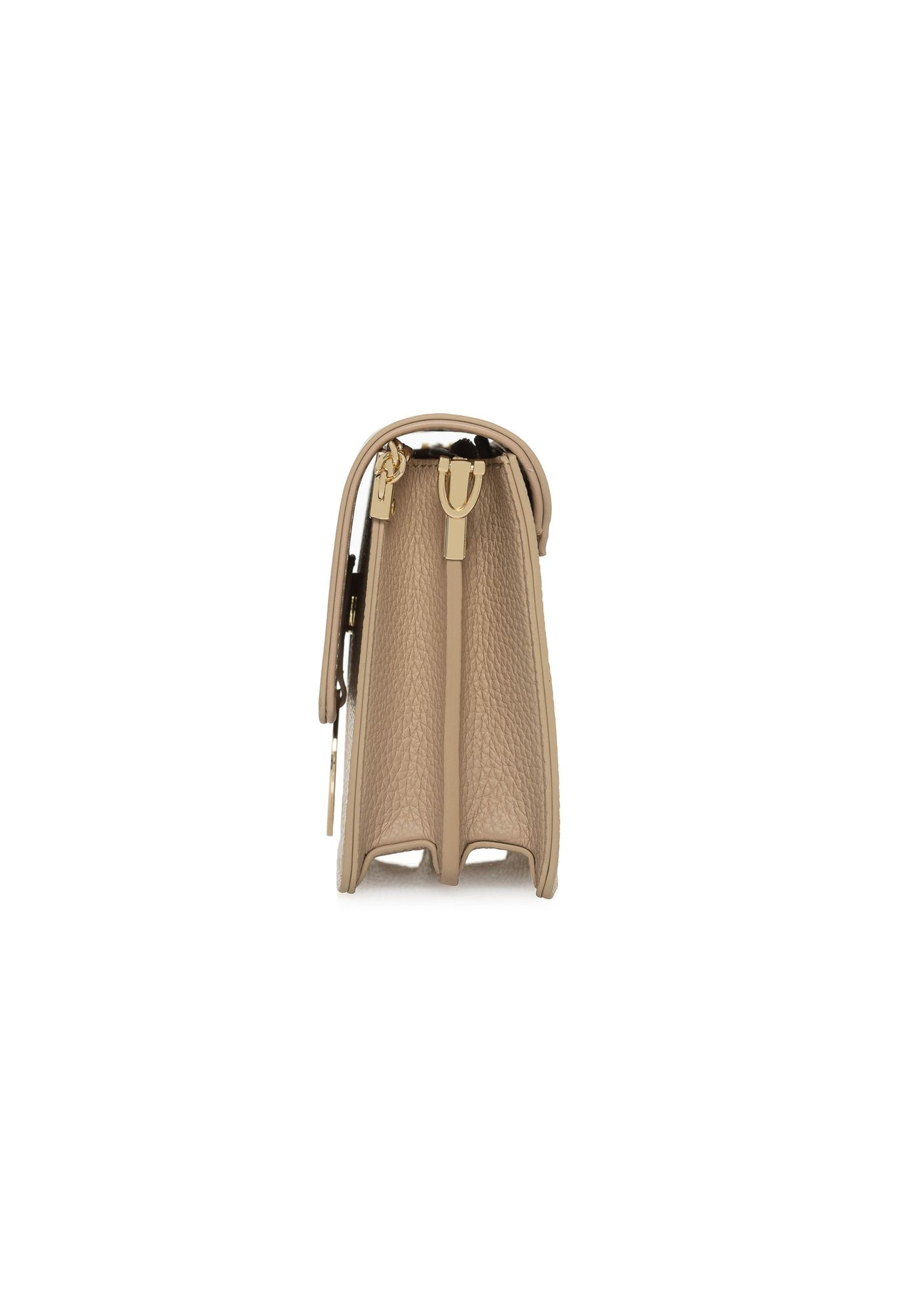 Beżowa torebka damska z monogramem TOREC-0536B-81(W25)-04