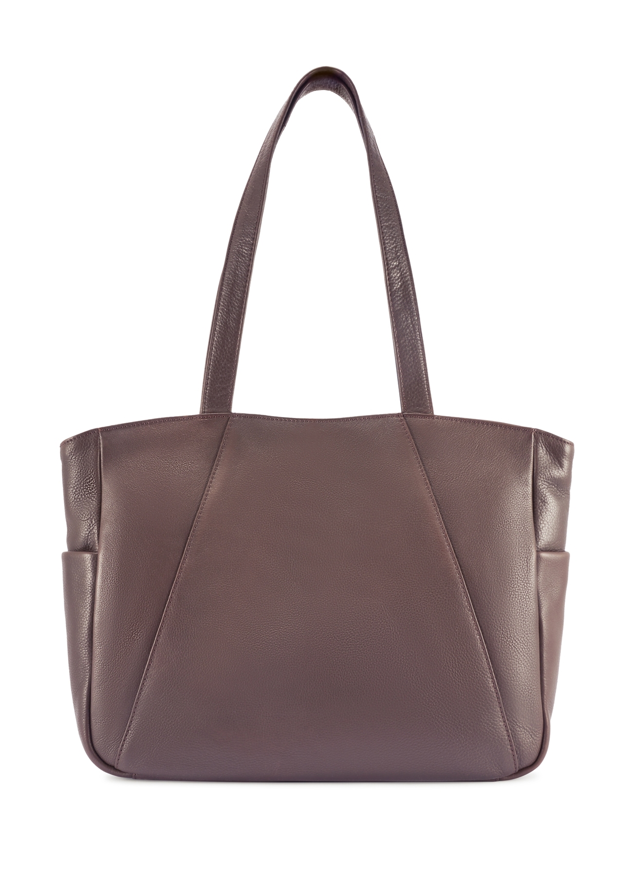 Brązowa skórzana torebka shopper damska TORES-1255-1I(W26)