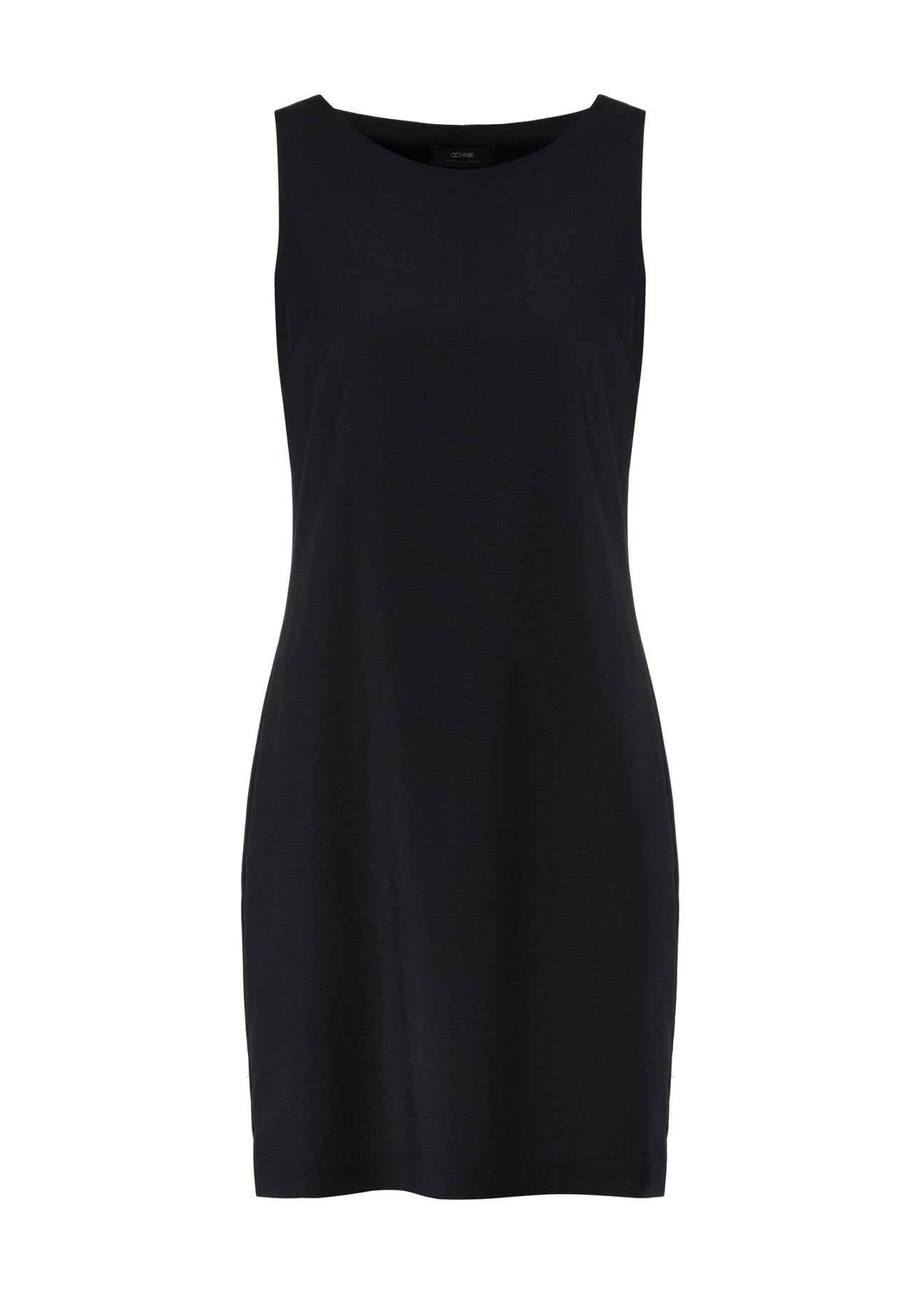 Czarna sukienka damska przed kolano SUKDT-0215-99(W25)-05