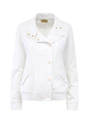 Kremowa bluza damska ze stójką BLZDT-0106-12(Z24)-02