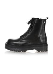 Czarne skórzane botki damskie BUTYD-0930A-99(Z25)