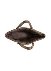 Duża brązowa torebka damska shopper TOREC-1067-89(Z25), widok produktu od środka na białym tle.