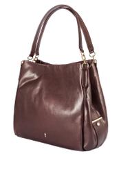 Brązowa skórzana damska torebka shopper TORES-0636D-89(Z25)