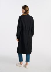 Czarna kurtka parka damska KURDT-0562-99(W25)-04