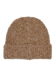 Brązowy zestaw czapka i szalik z wełną ZESTD-0013-1G(Z26)