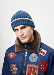 Granatowa czapka zimowa męska CZAMT-0076-90(Z24)