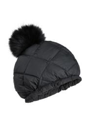 Pikowana puchowa czapka damska CZADF-0044-99(Z23)-02