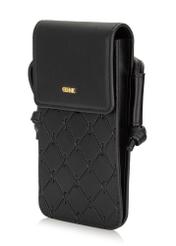Czarna saszetka na telefon damska TOREC-0956-99(Z24)