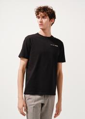 Czarny basic T-shirt męski z logo marki OCHNIK TSHMT-0102-99(W24)-01