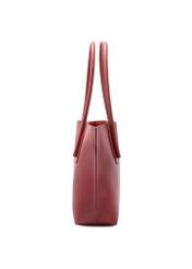 Czerwona torebka shopper damska TOREC-0938B-41(Z25), widok produktu od boku na białym tle.