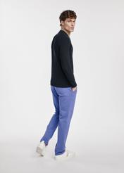 Czarny sweter męski na suwak SWEMT-0164-99(W25)-06