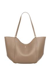 Beżowa torebka damska typu shopper TOREC-1296-1B (Z26)