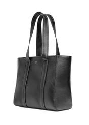 Czarna torebka damska shopper TOREC-1133-99(W26), widok produktu skosem na białym tle.