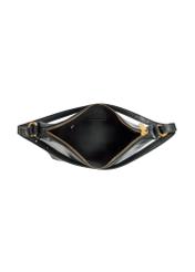 Czarna torebka damska shopper TOREC-1083-99(Z25), widok produktu od góry na białym tle.