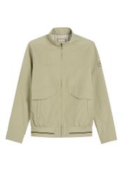 Kurtka męska przejściowa w kolorze khaki KURMT-0418-1B(W26), widok produktu z przodu na białym tle.