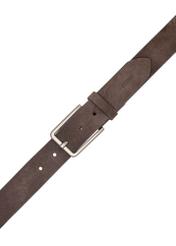 Zamszowy pasek męski w kolorze brązu PASMS-0275-1I(W26)