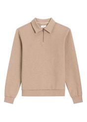 Beżowa bawełniana bluza męska BLZMT-0081-1D(Z26)