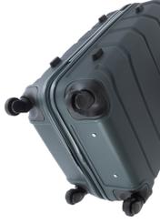 Komplet walizek na kółkach 19'/24'/28' WALAB-0077-8C(W26), widok kółek produktu na białym tle.