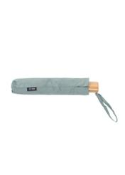 Składany parasol damski w kolorze miętowym PARSD-0034-53(W25), widok złożonego produktu na białym tle.