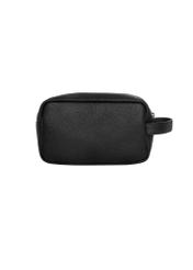Czarna skórzana męska kosmetyczka TORMS-0537-9I(Z26), widok produktu od tyłu na białym tle.