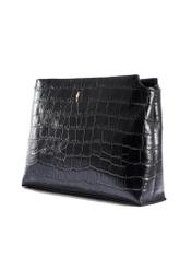 Czarna torebka damska croco TORES-1159E-99(Z25)