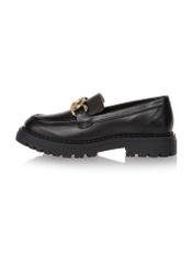 Skórzane loafersy damskie z łańcuchem BUTYD-1014-99(Z25)