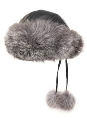 Czapka damska z futrem naturalnym z lisa CZADF-0049-9J(Z26)