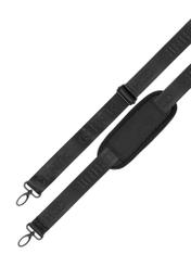 Czarna męska torba na laptopa TORMN-0422-99(Z26), widok paska produktu na białym tle.