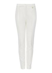 Kremowe spodnie damskie w kant SPODT-0090-12(W24)-04