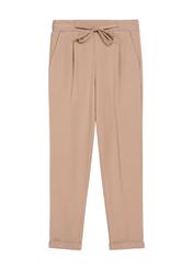Camelowe spodnie damskie w kant SPODT-0098-24(Z25)