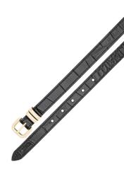 Czarny skórzany pasek damski croco PASDS-0321-9G(W26)