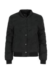 Czarna ocieplana bomberka damska KURDT-0502-99(W24)-04