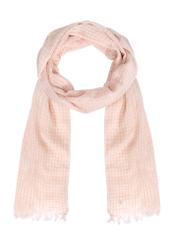 Szalik w różowo-białą kratkę SZADT-0199-34(W25)
