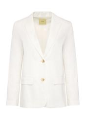 Kremowa elegancka marynarka damska ZAKDT-0040-12(W25)-04