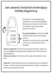Srebrna kłódka do bagażu AW-004-0012-92(W24)-03