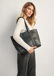 Czarna torebka damska shopper TOREC-1133-99(W26)