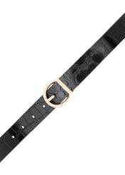 Dwustronny skórzany pasek damski croco PASDS-0332-49(Z25), widok na klamrę produktu na białym tle.